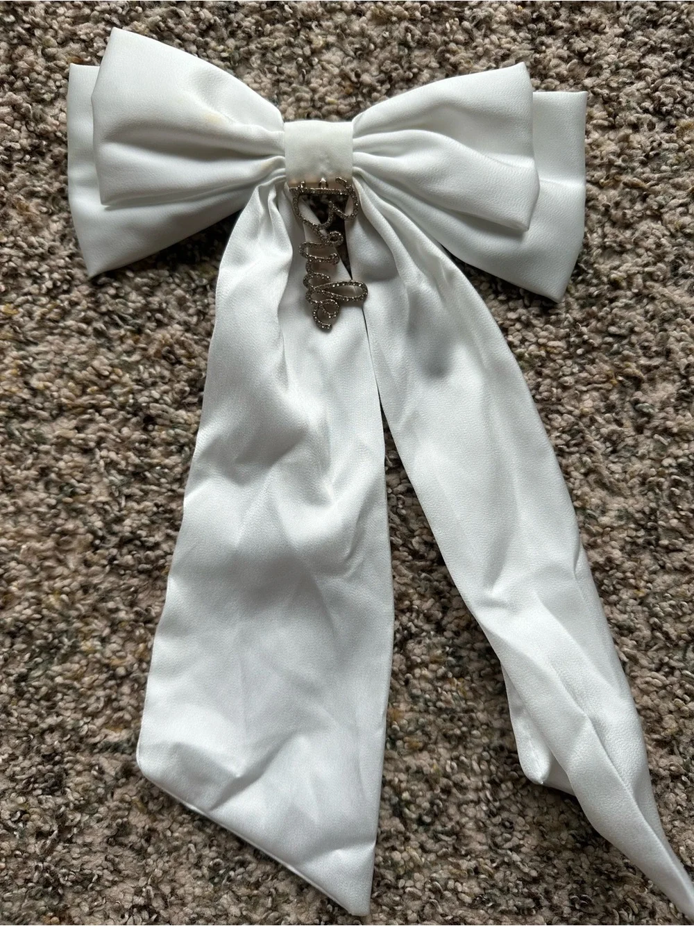 Bride hair bow clip